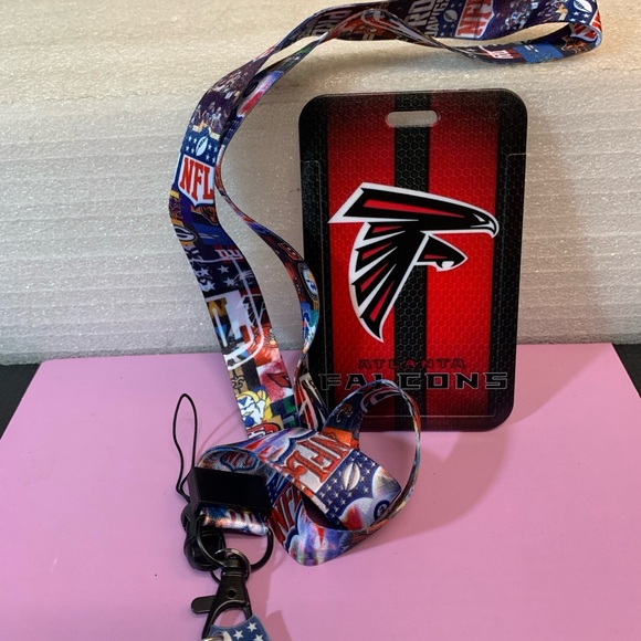 Atlanta Falcons Landyard New NFL Clip Detachable ID, Fast Shipping - Picture 5 of 5